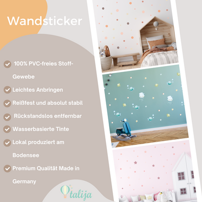 Wandsticker Punkte (verschiedene Farben)